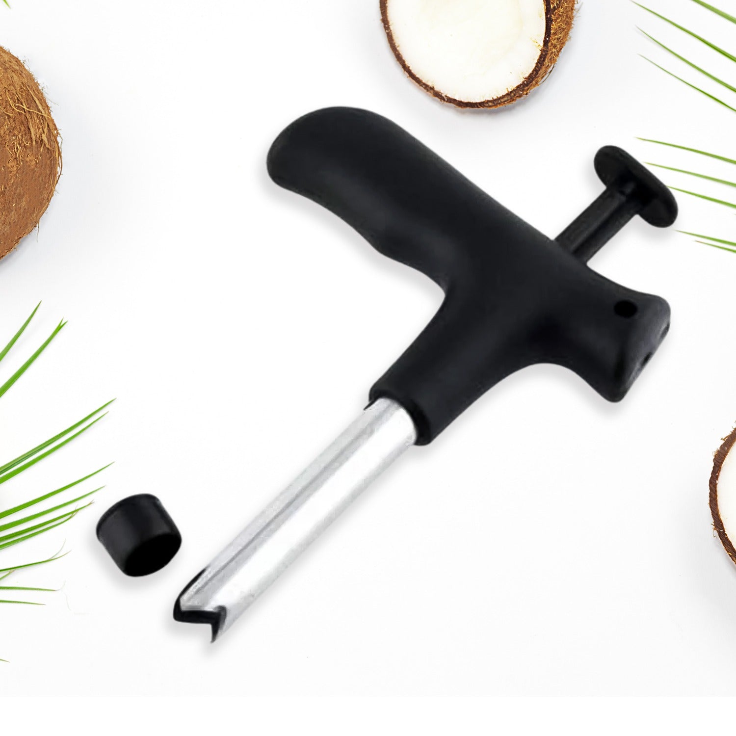 Premium Quality Stainless Steel Coconut Opener Tool / Driller with Comfortable Grip Premium Quality Stainless Steel Coconut Opener Tool / Driller with Comfortable Grip
